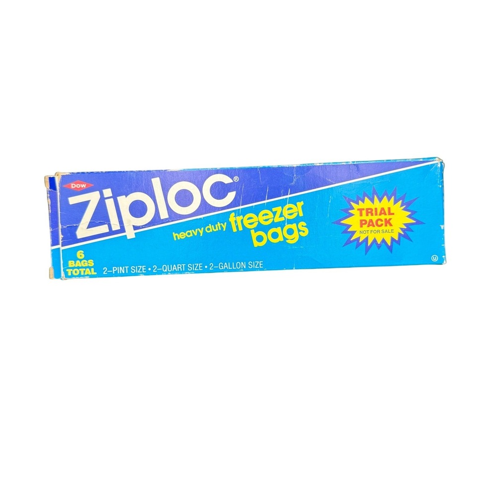 Vintage 1985 Dow Ziploc Heavy Duty Freezer Bags Trial Pack 6 Count Prop Movie